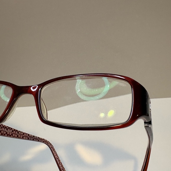 Coach Eyeglasses Frames Rosa (583) BURGUNDY 50•17•135 - Picture 13 of 15